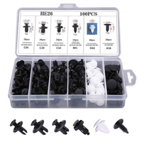 100pcs Car Fastener Clip Auto Fender Push Retainer Pin Rivet Bumper for Door Trim Panel Retainer Universal Fastener Kit