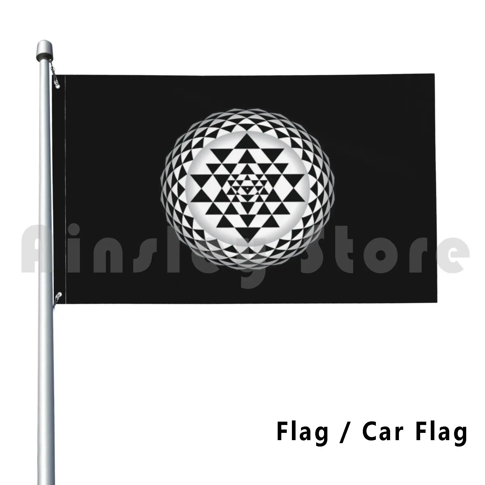 Sri Yantra Outdoor Decor Flag Car Flag Sri Yantra Sri Chakra Sacred Geometric Yoga Mandala Meditation Enlightenment