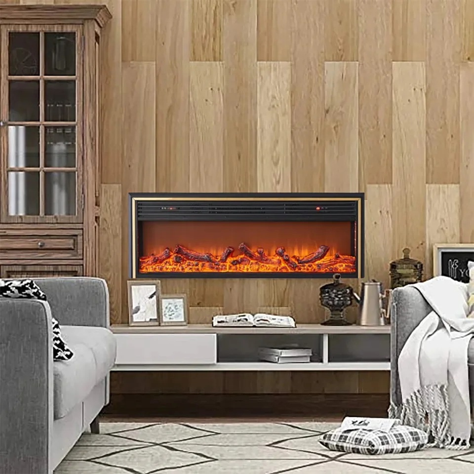 Custom 4 Sided Electric Fireplace Mounted Built in Electric Fireplace Spacer Heating Classic Electric Fire Place