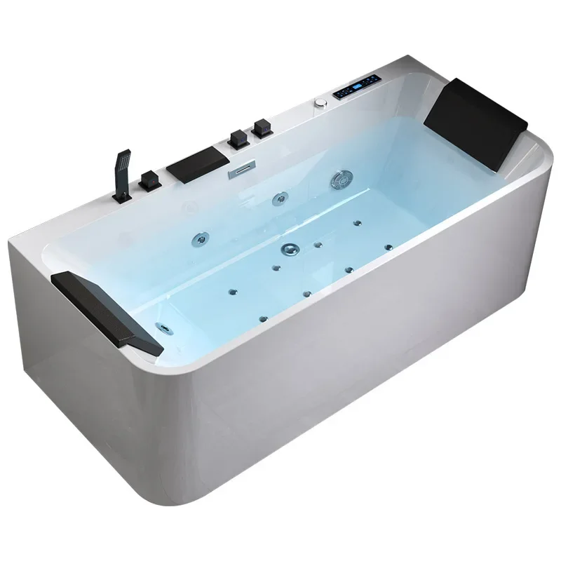 

Lizhen-Hwa.Con Bathroom Modern Color Light Electric Freestanding Whirlpool Massage Waterfall Spa Bathtub