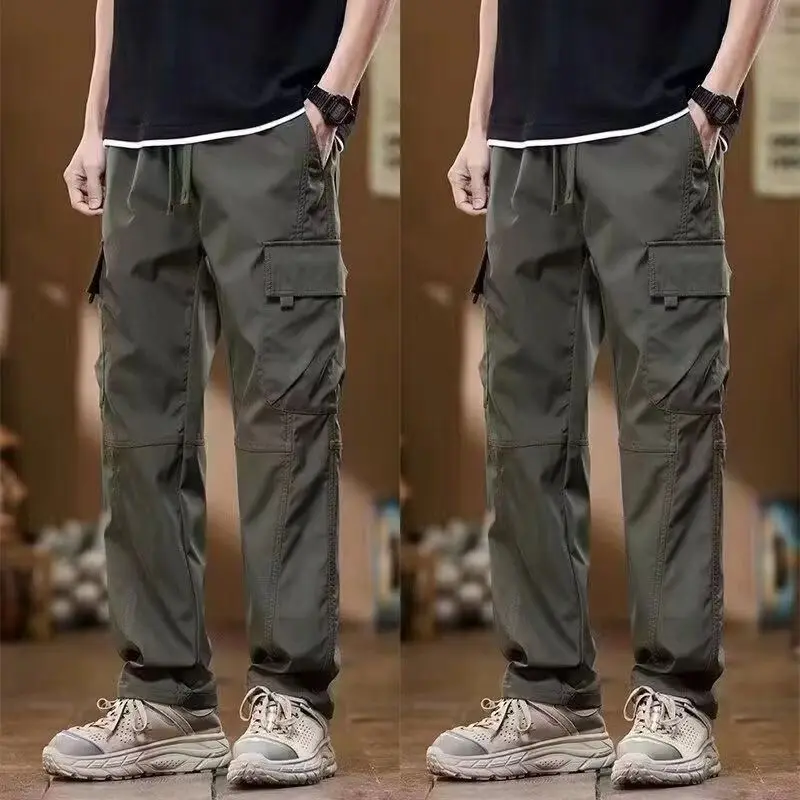 Invisible Zipper Open-crotch Pants American Overalls Loose Large Size Straight Tube Sports Leisure Outing Dating