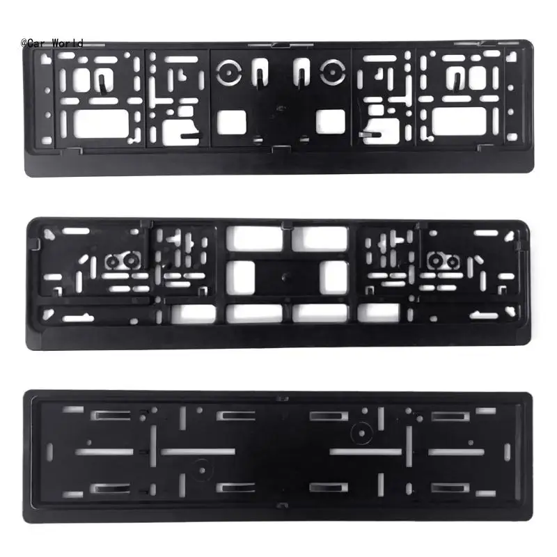 6XDB Number Plates Holder Black License Plates Holder Mount EU Standard License Plate Frame Cover Anticorrosions Holder