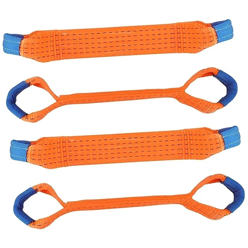 4pc 50mm Width Wear Resistant Universal Linen Spine Belt Reusable Strap Belt With Safe Car Trailer And Roof Rack Car Accessories