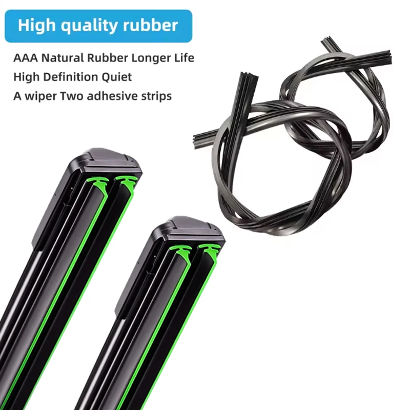 For Skoda Fabia Estate Combi Octavia 1U A5 Yeti Double Rubber Car Wiper Front Wiper Blades Brushes Cutter Accessories Windscreen