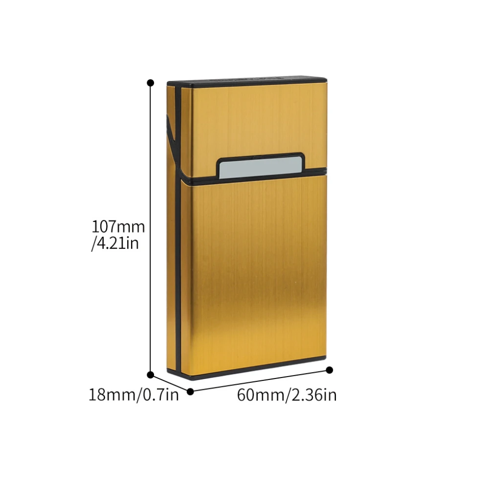 1pcs Cigarette Case Portable Ultra Thin Solid Color Accommodate 20 Cigarette Magnetic Buckle Flip Cover Aluminum Gift Box  ﻿