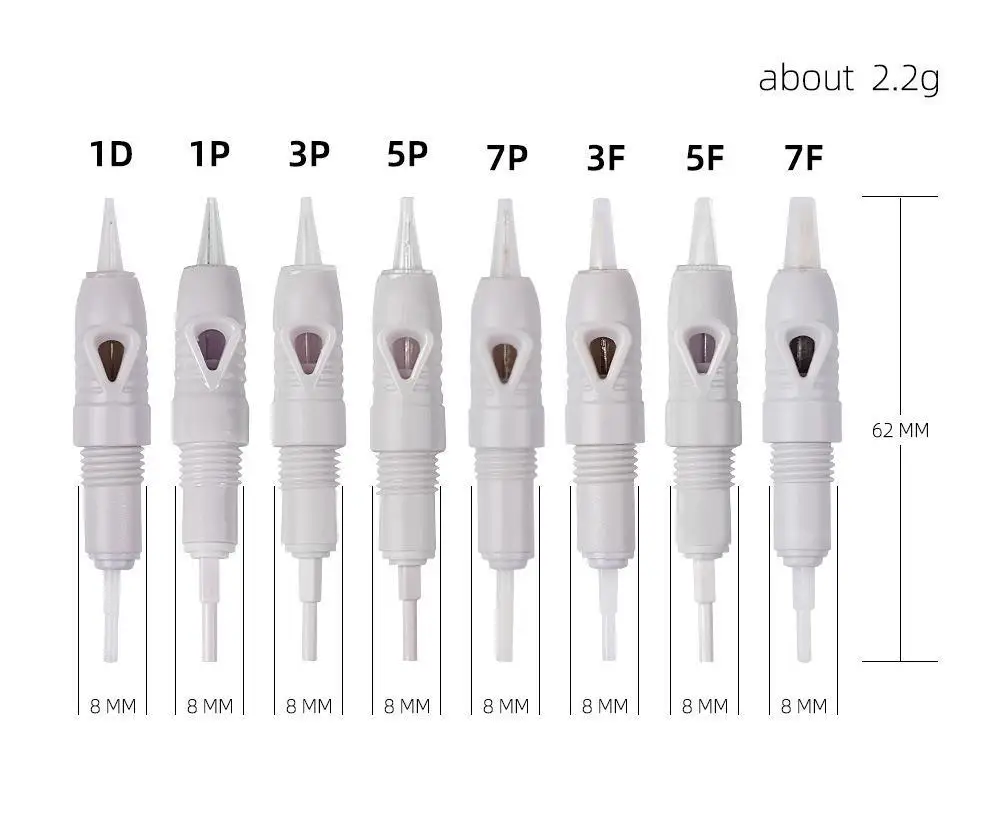 10/50/100 Stück Microblading-Kartusche für Charmant Liberty Permanent Makeup Augenbrauen Lippen Eyeliner Stift Grau Tattoo Maschinennadel – Detail 1