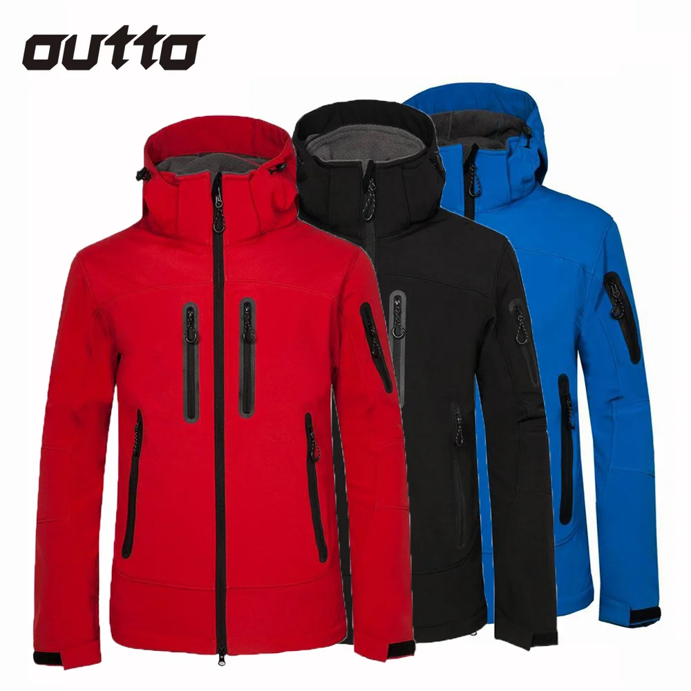 

Men Outdoor Soft Shell Jacket Custom Logo Waterproof Windbreak Hooded Jackets Fleece Warm Camping Trekking Climbing Hoodie Coats