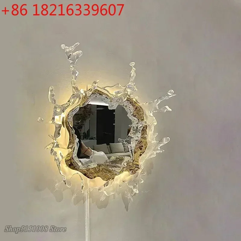 TAO Stainless Steel Water Drop Mirror Wall Light 2022New Design LED Wall Lamp Bathroom Vanity Wall Lamps Hallway Decor Lighting