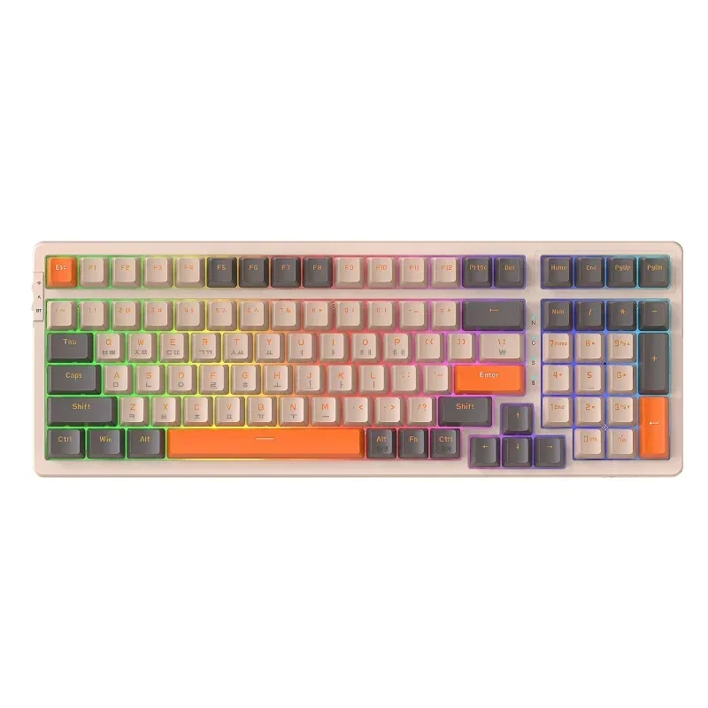 

K98RGB three-mode hot-swappable Korean mechanical keyboard Korean wireless keyboard