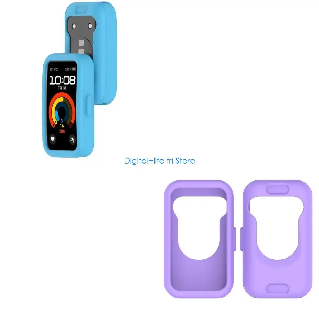 

E06D устойчивый к царапинам защитный чехол для часов, полуоберточный бампер, силиконовый чехол для ремонта браслета 8/9 умных