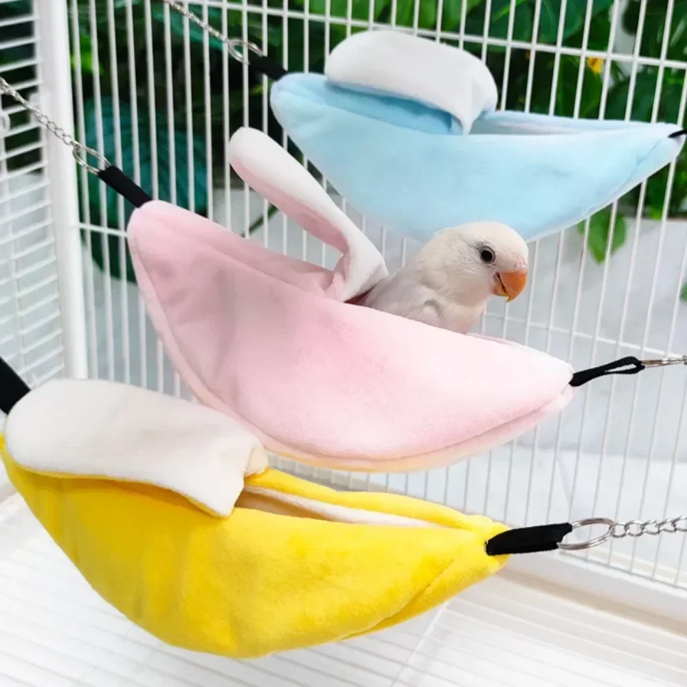 Hamster Cotton Nest Banana Shape House Hammock Bunk Bed House Toys Cage For Sugar Glider Hamster Small Animal Bird Pet Supplies