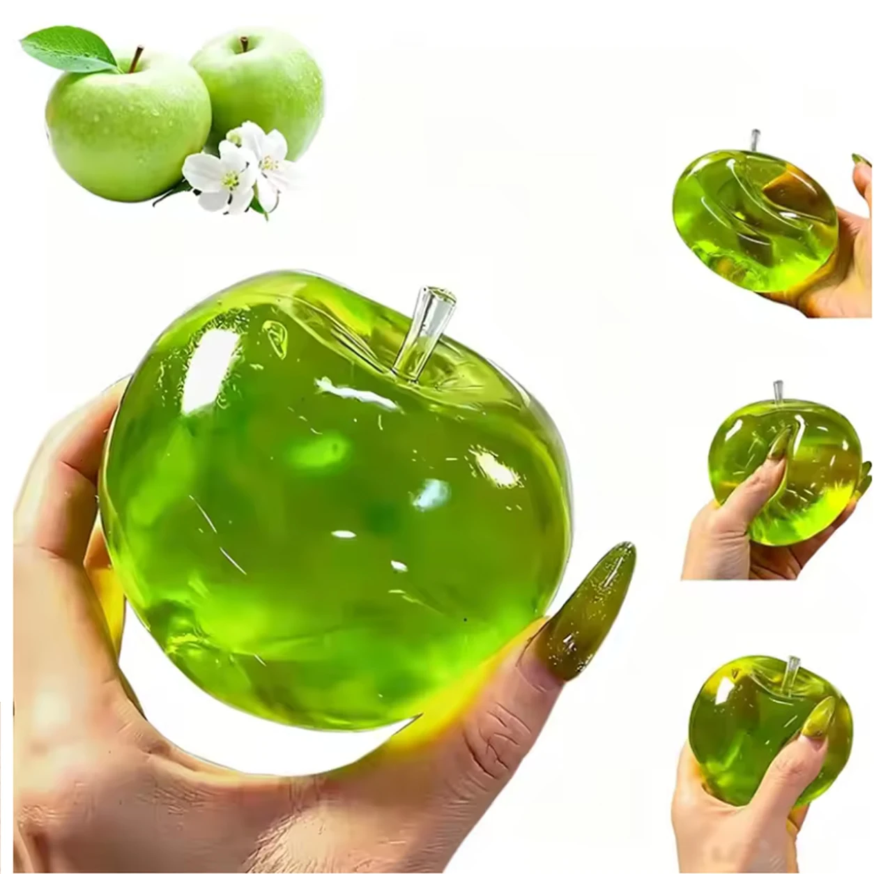 Squishy  Apple Stress Ball Soft Fidget Sensory Toy for ADHD Autism Slow Rebound Squeeze Toy for Adults Kids Christmas Gift