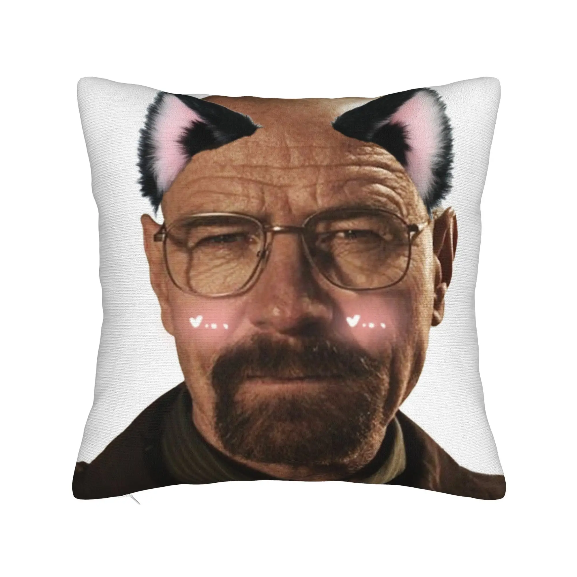 Walter White Breaking Bad Square Pillow Covers Polyester Living Room  Cushion Case Cute Decorative Throw Pillow Case 45*45