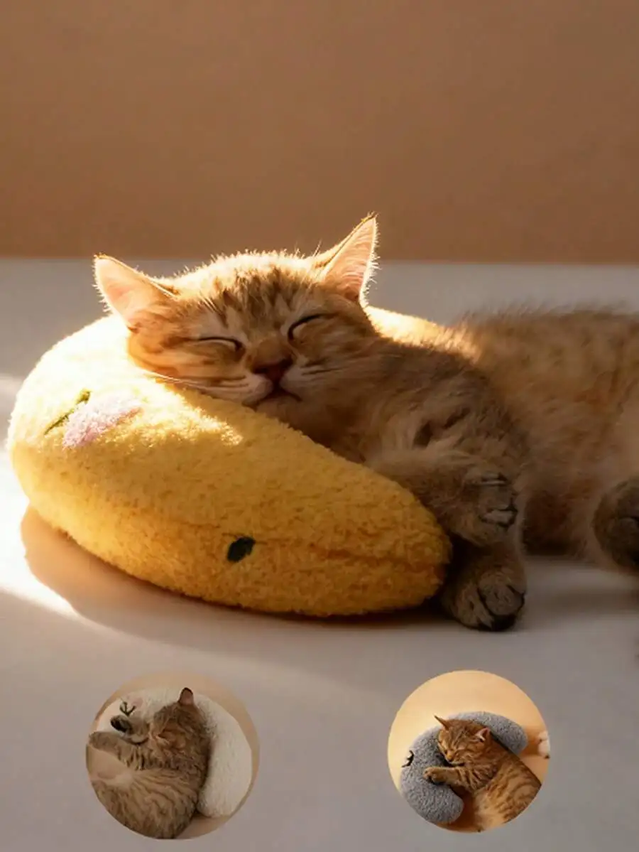 

Pet Sleeping Pillow For Cats Fashion Neck Protector Deep Sleep Puppy U-Shaped Cat Supplies Kitten Headrest Dog Sleeping Pillows