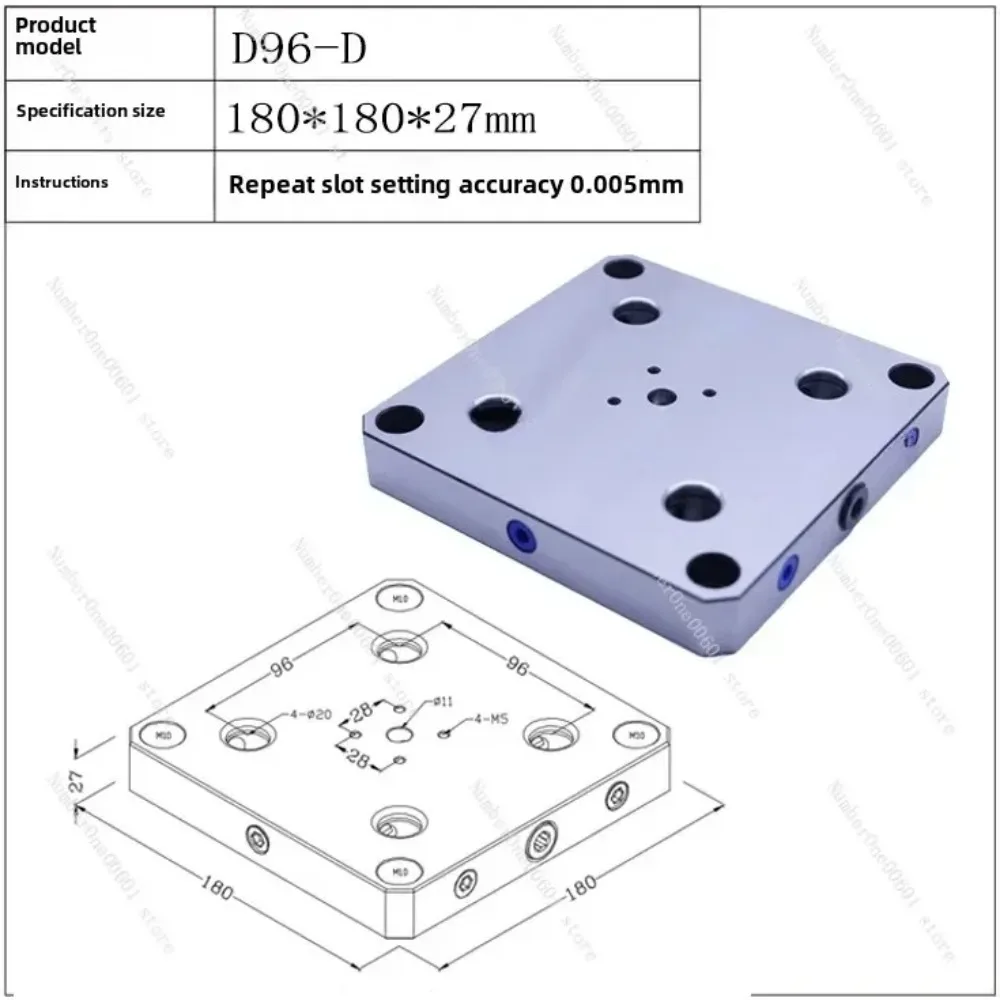 Replacement Parts For 5 Axis CNC Self‑Centering Vise Heavy Duty Precision Bidirectional Centering Machine Fixture D96-D52 D96-C2