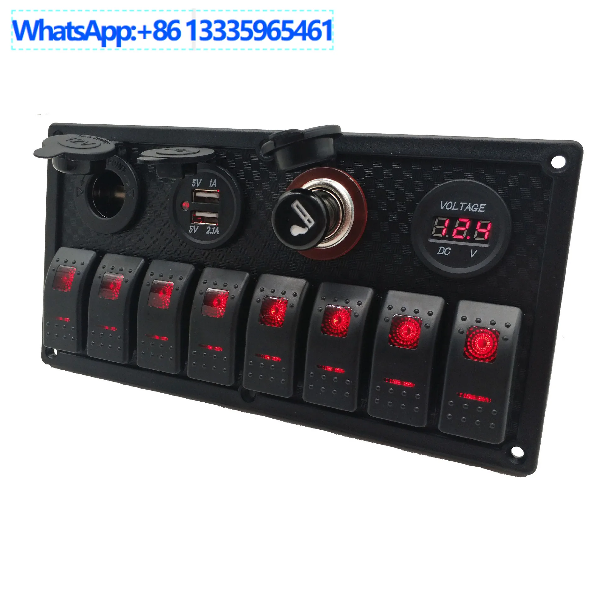 Factory direct supply, multi-function panel combination switch, car-mounted modified ship-type switch, car charging, voltmeter,