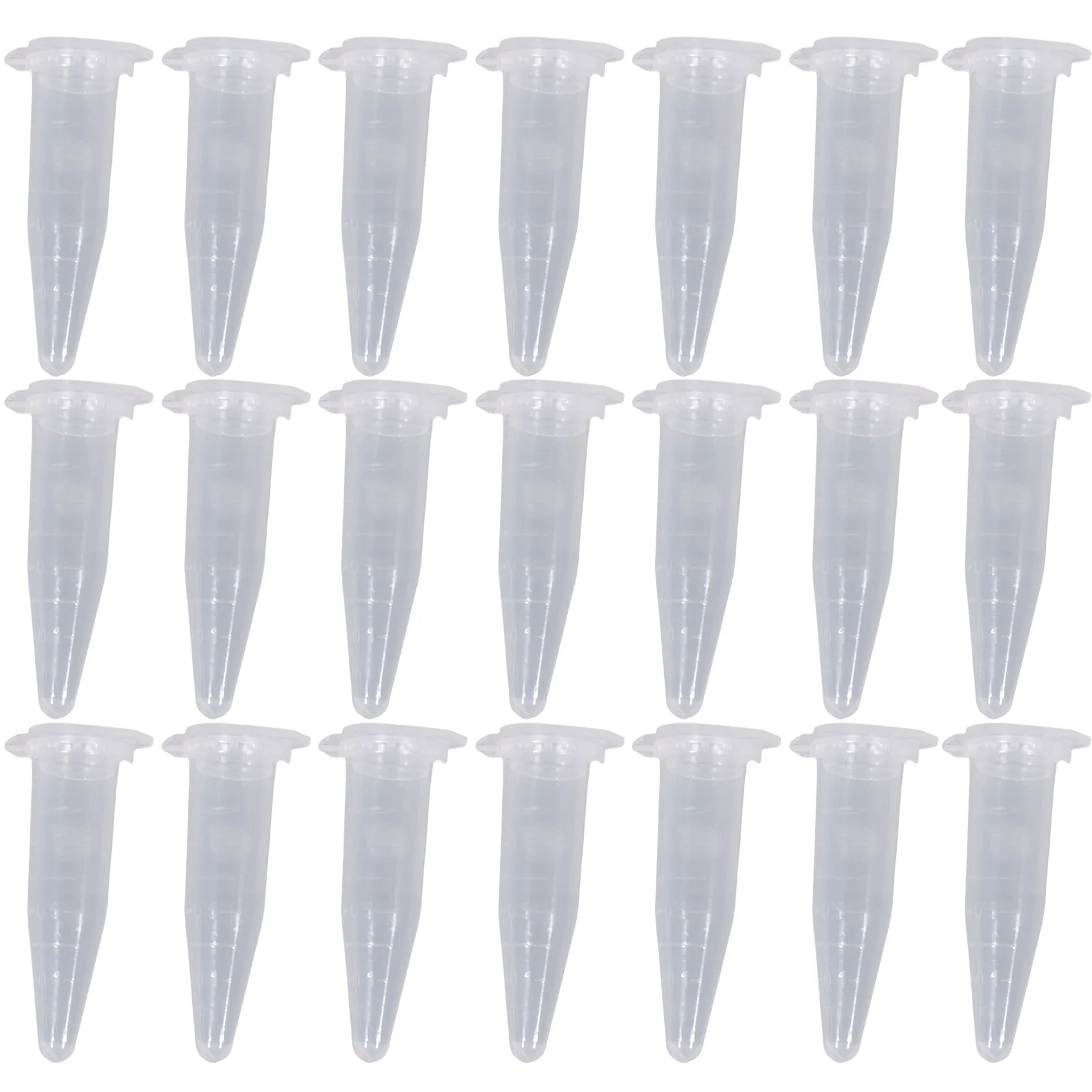 100PCS 1.5ml Lab Mini Plastic Test Tube Centrifuge Vial Snap Cap 42x11mm Clear