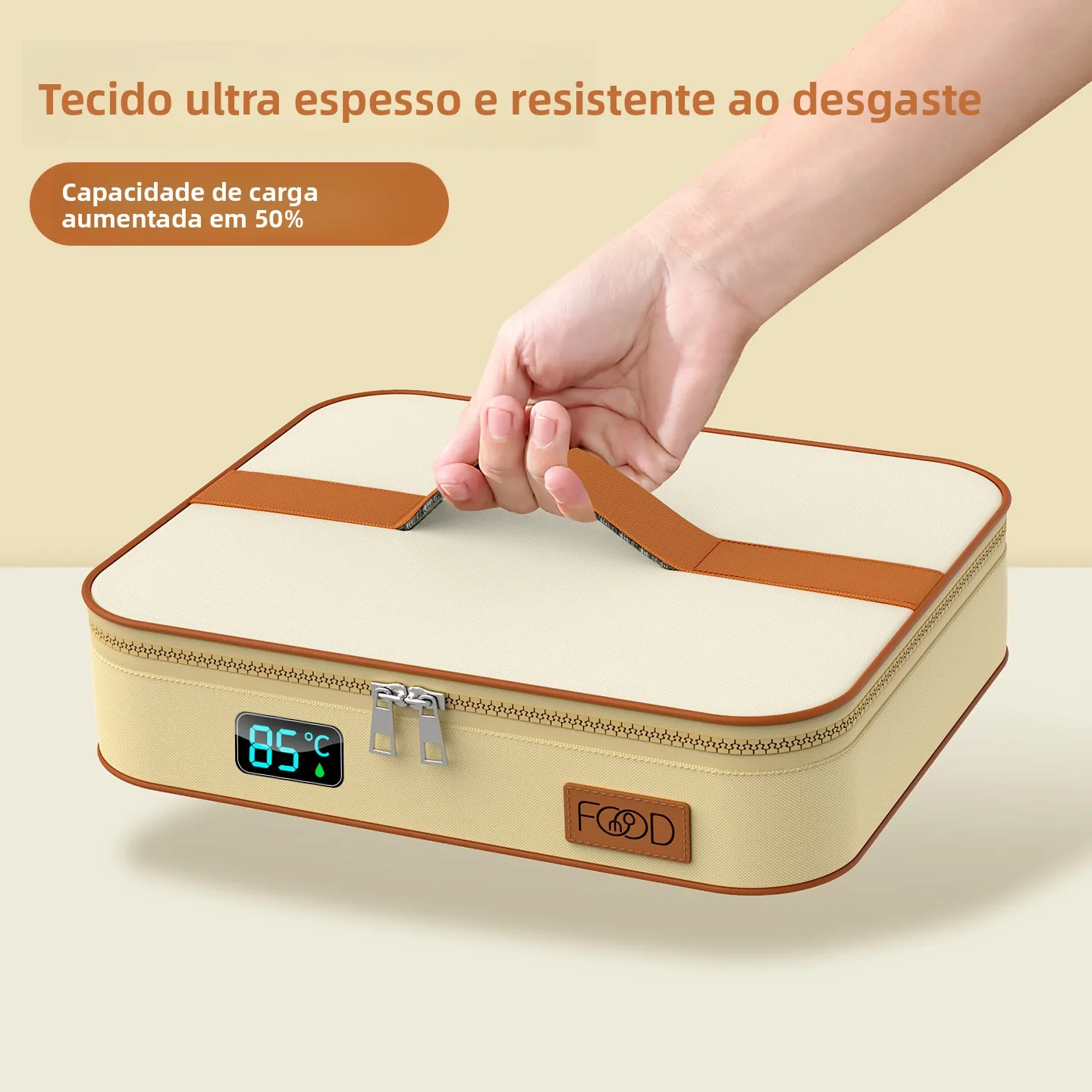 厚みのあるアルミホイルランチボックスバッグ、ポータブル断熱正方形食品容器、オフィスワーカーや学生向けの高い美的価値