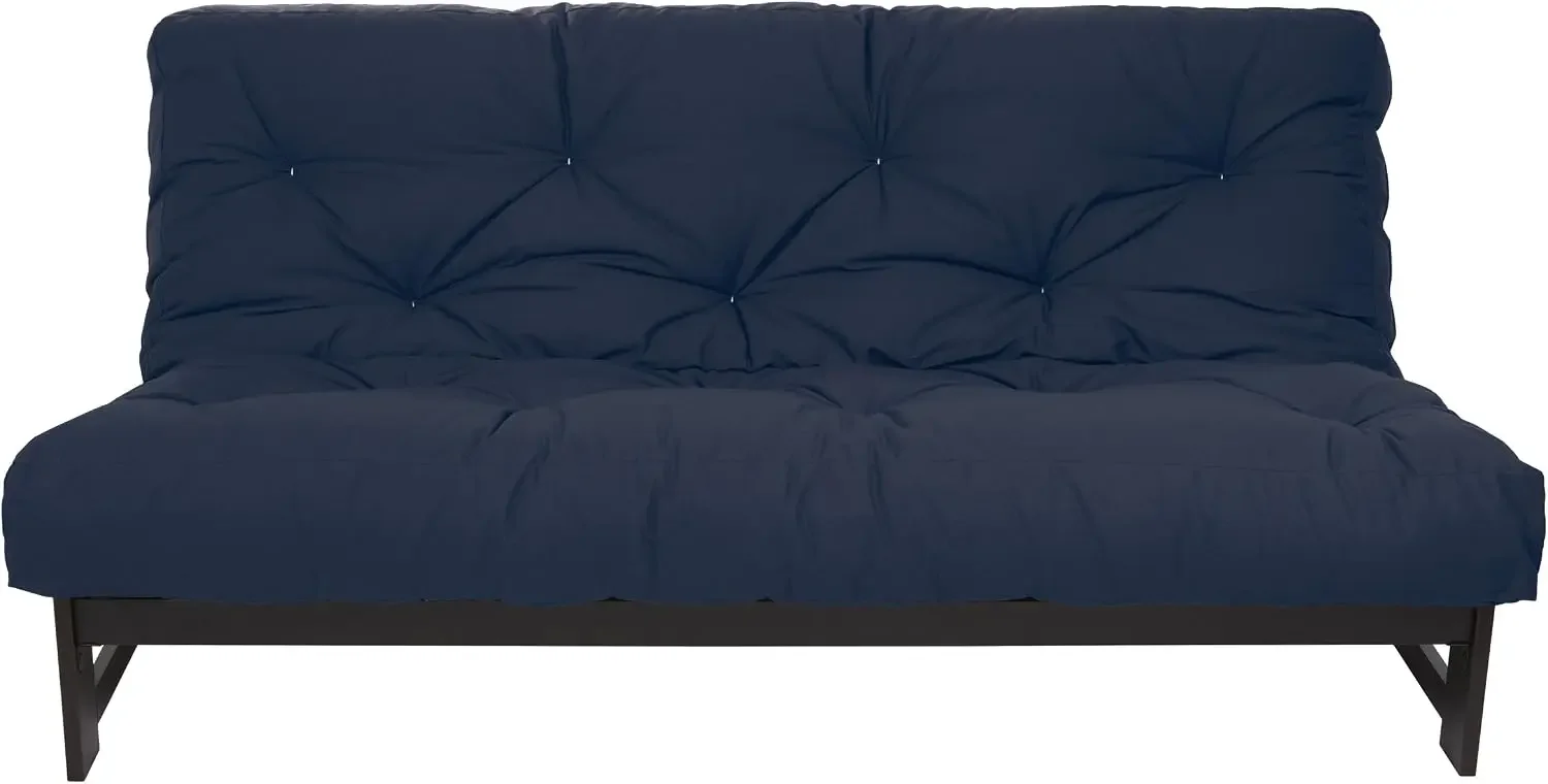 x Mozaic - 8 inch Full Size Standard Futon Mattress (Frame Not Included) | Basic Space Navy | Great for Kid's Rooms or Guest Are