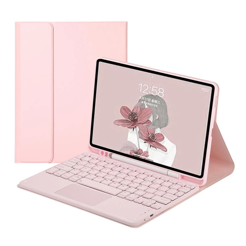 

For IPad 10th Gen Touchpad Keyboard Case Pro 11 2024 Air 6 5 4 10.9 Inch 10.2 7 8 9th Air 3 Pro 10.5 Foldable Smart Cover Funda