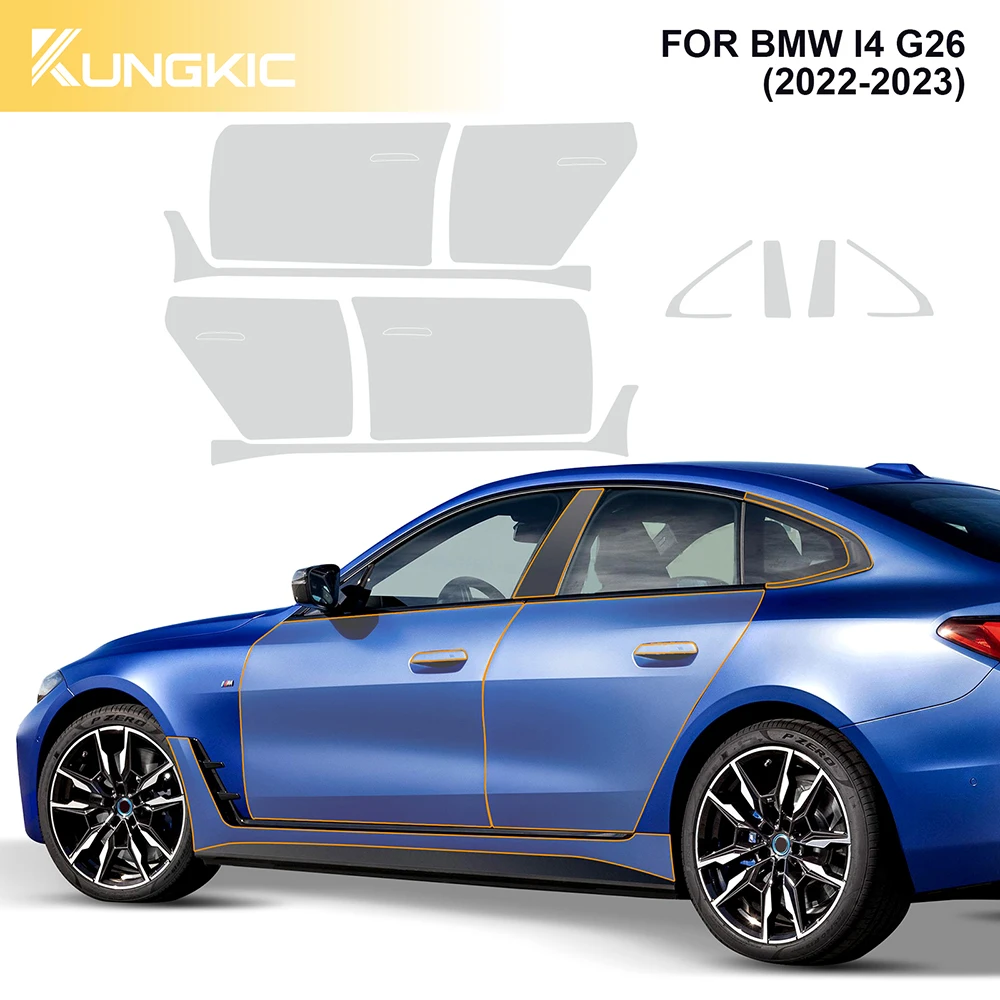 

Anti-Scratch stickers Transpare for BMW i4 G26 2022 2023 Body Engine Fender Rear Door PPF Paint Protection Film Tpu Film