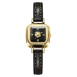 Simple Women's Watches Casual Flower Dial Watches Thin Leather Belt Quartz Wristwatches Часы Женские Наручные Relogios Feminino