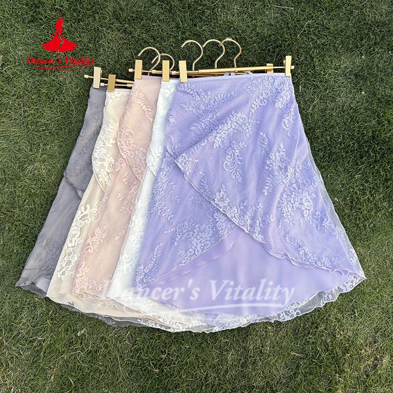 Spódnice do tańca baletowego dla kobiet seksowna koronkowa spódniczka Tutu joga balet sztuka egzamin praktyka ubrania dziewczęca odzież do treningu tanecznego