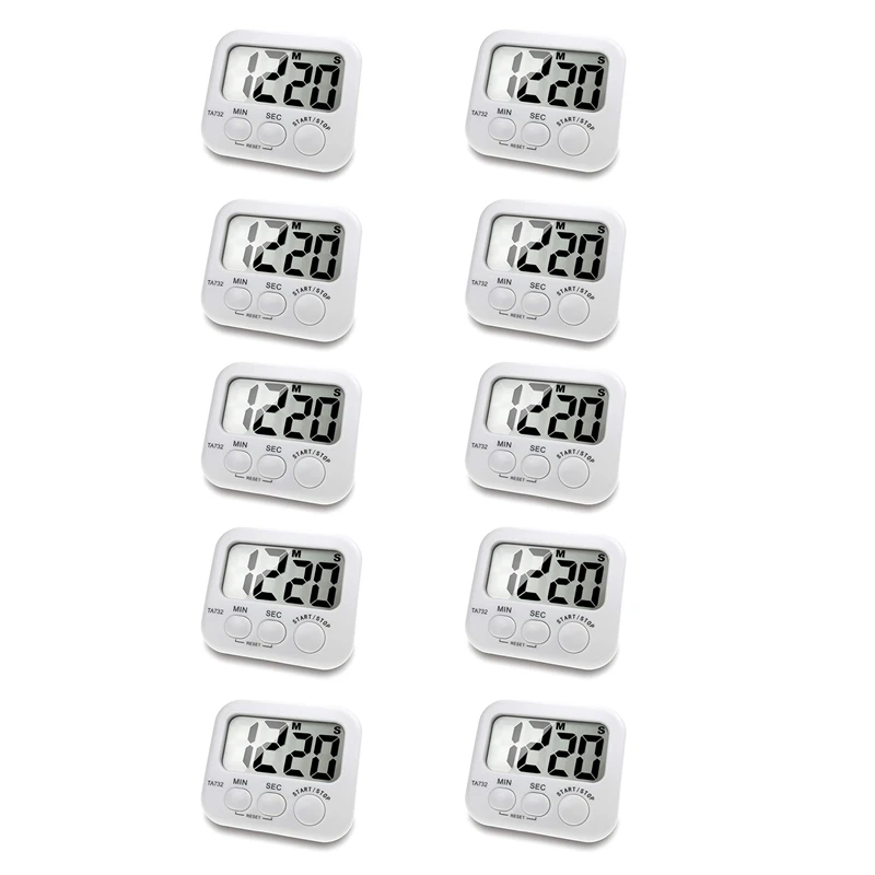 

Promotion! 10X Digital Kitchen Timer, Large Screen Large Font Display, Magnetic Back Cooking Timer, Loud Alarm