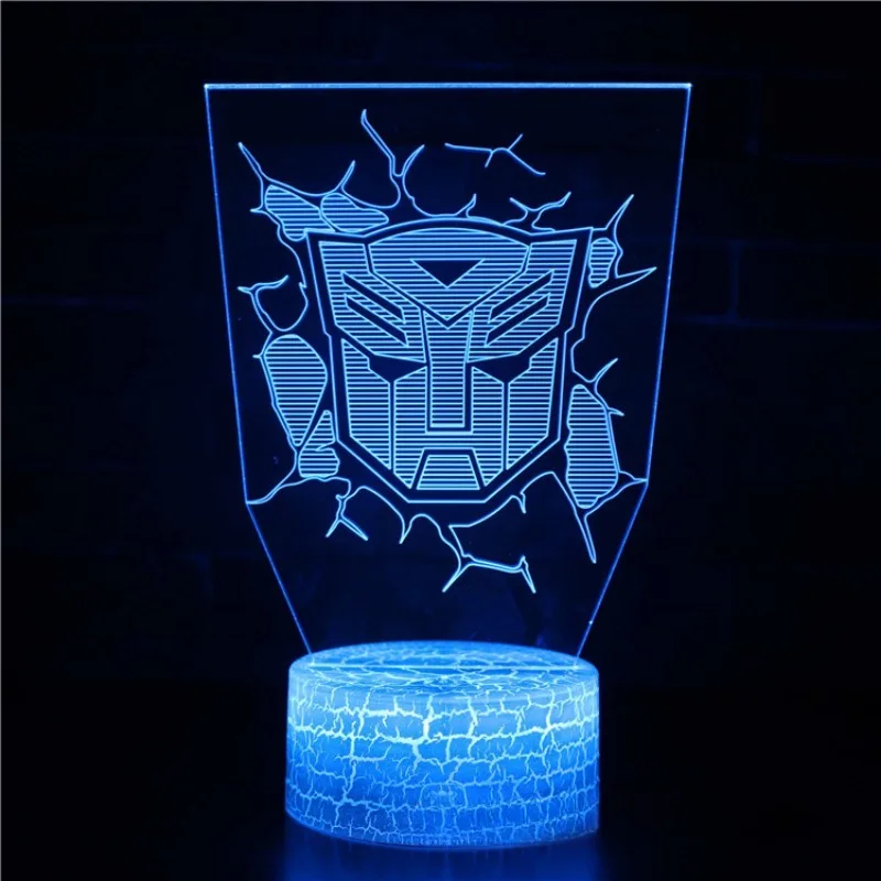 Transformers Cartoon Nachtlicht 3D Dekoration Schlafzimmer LED-Licht Schlafzimmer-Deko Optimus Prime Kinder Geburtstagsgeschenk Spielzeug – Detail 10