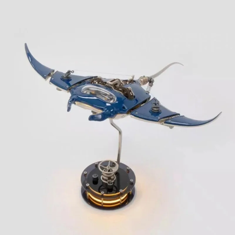 Mecha manta ray metal assembly model ornament mechanical shark creative decoration