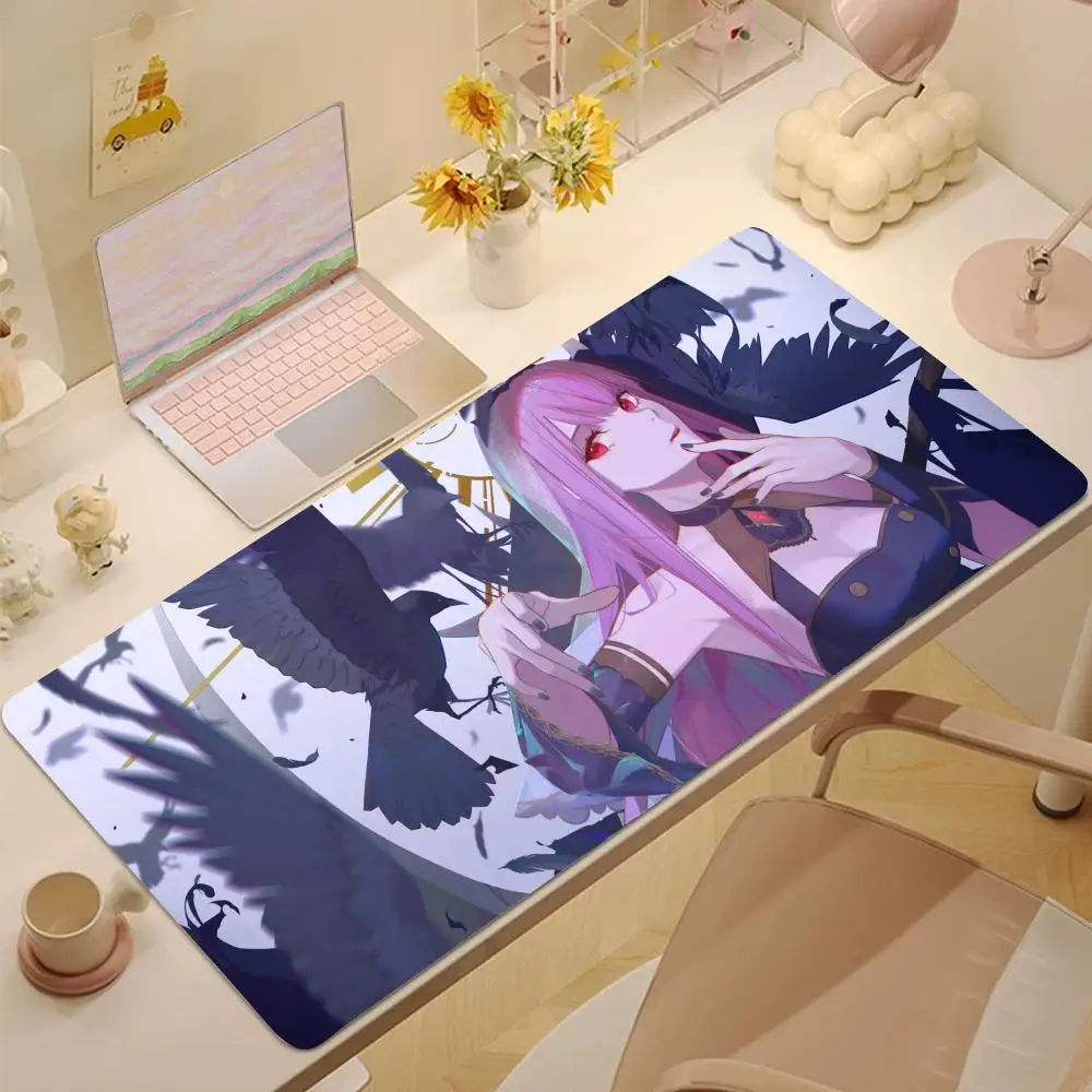 

mori calliope hololive Mouse Pad Tablet mouse Pad Laptop xl desktop mouse pad, cute HD Rainbow Gaming keyboard pad, csgo 90x40
