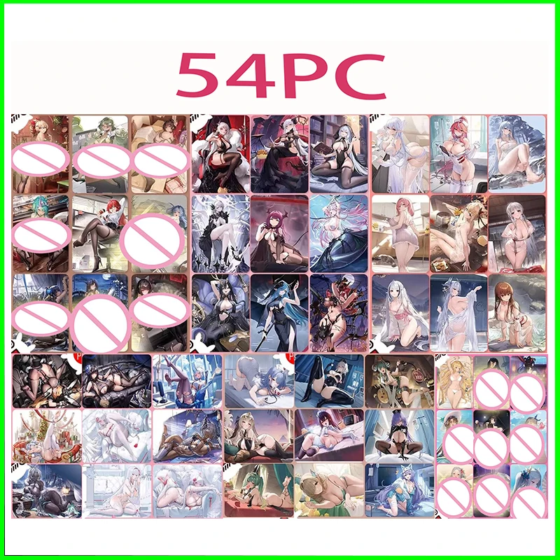 

Коллекционная карта для жены, игры для мальчиков, игрушки, настольные игры, подарки на день рождения, сделай сам, аниме Paimon Nahida Nami Boa, флэш-карта премиум-класса, 54 шт.