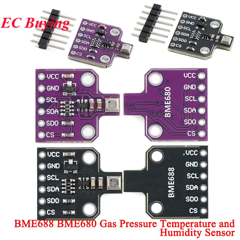 10Pcs/1pc BME688 BME680 Gas Air Humidity Pressure Temperature Sensor Environmental Sensor Module ZY-BME280 BME688 BME680 Chip