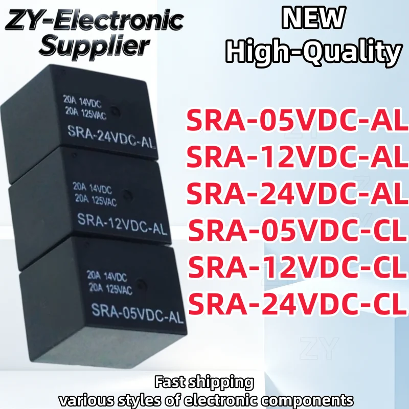 10Pcs Original New SRA-05VDC-AL SRA-12VDC-AL SRA-24VDC-AL -CL 20A 4Pin 5Pin 5V 12V 24V SRA-05VDC-CL SRA-12VDC-CL SRA-24VDC-CL