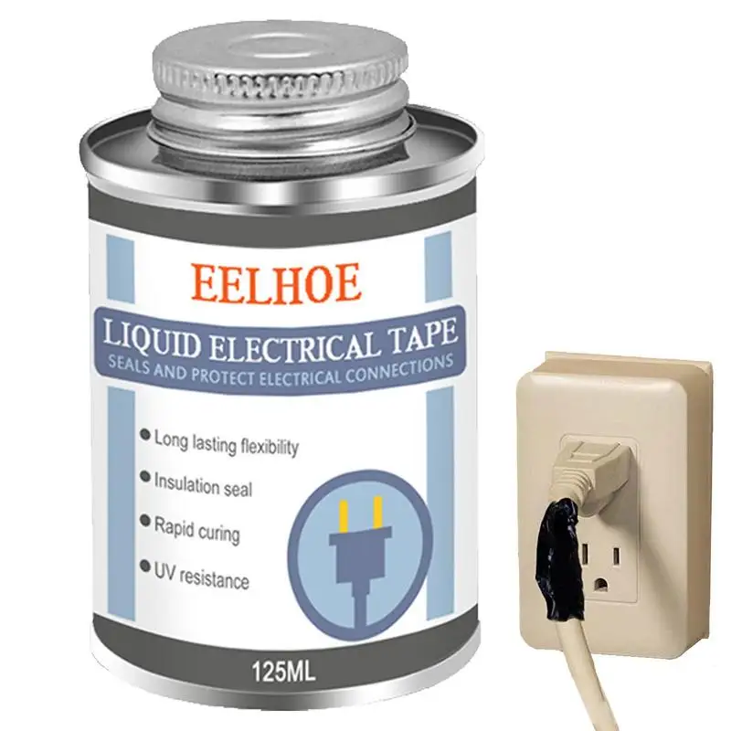 125 مللي معطف مطاطي عازل سائل شريط كهربائي مضاد للأشعة فوق البنفسجية جاف مقاوم للماء عزل سريع إصلاح إلكتروني ختم المطاط