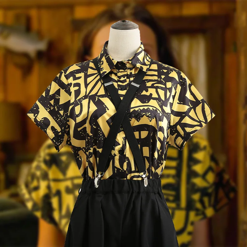 

loween Stranger Things 3 3D Digital Print ort Sve Overalls Women's Cosplay irt Summer Thiened Busin Casual Fit