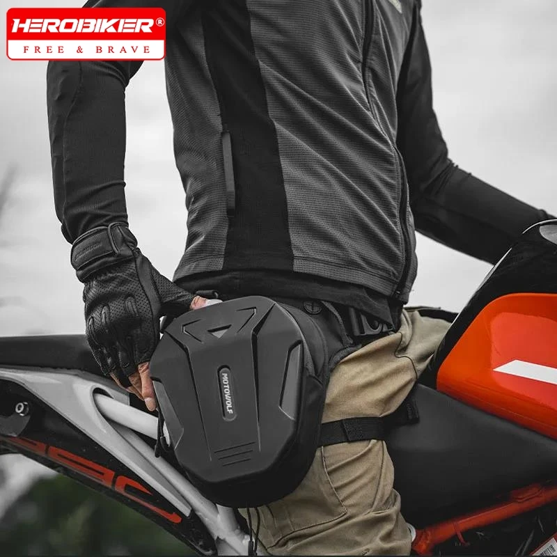 

Motowolf Motorcycle Drop Leg Bag Waterproof Thigh Bag Moto Waist Hip Pack Black Motorbike Backpack Fanny Pouch Multifunctional