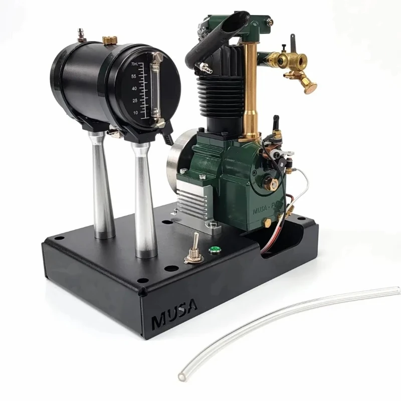 FV1 AREDDOG 7CC 1/4-32 Thread ME8 Pompa Oli Bawaan Model Mesin Miniatur Empat Tak Silinder Tunggal