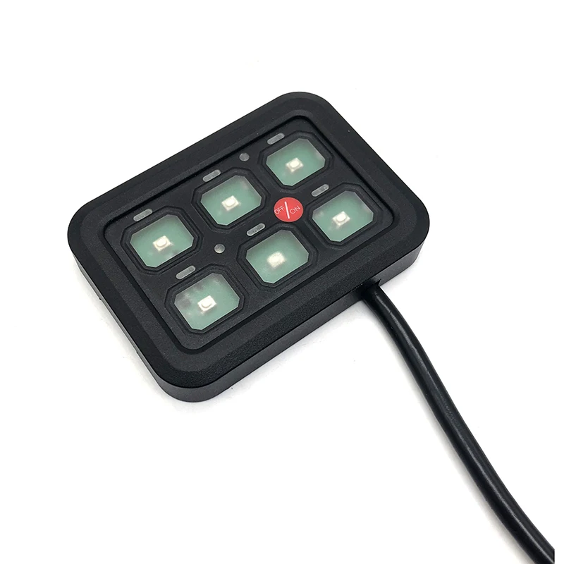 

DC 6Gang Automotive Light ON OFF Circuit control Panel Box 12V Rocker Switch