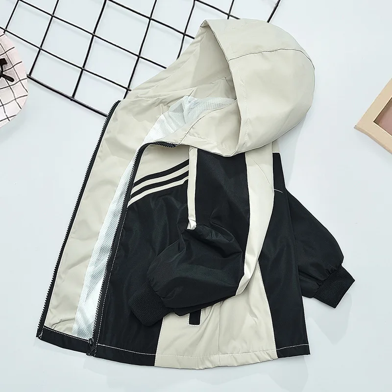 여아용 용수철 배색 코트, 외국 스타일 어린이 용수철, 캐주얼 스톰트루퍼, 큰 어린이 옷, 어린 소녀
