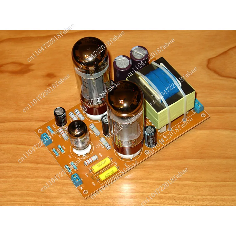6N4 or 12AX7+EL34 Push-pull Tube Pure Power Amplifier Board, Output Power: 22W/4Ω, 8Ω, Frequency Response: 30-40Khz (+-1db)