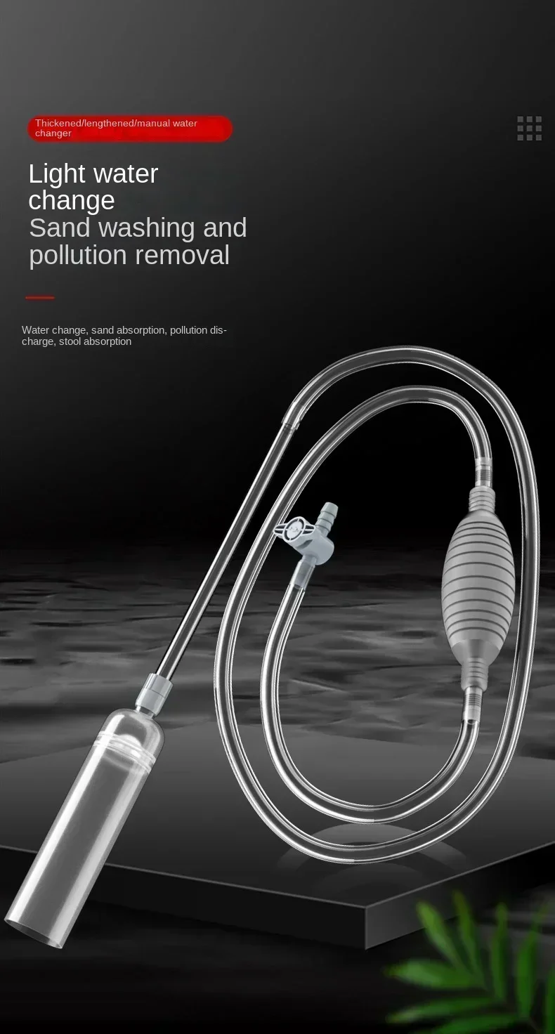 Aquarium-Siphon-Vakuum für Kies, Großer Wasserwechsler, Aquarium-Sandreiniger und Wasserwechsel-Reinigungsset mit Verlängerungsrohr – Detail 6