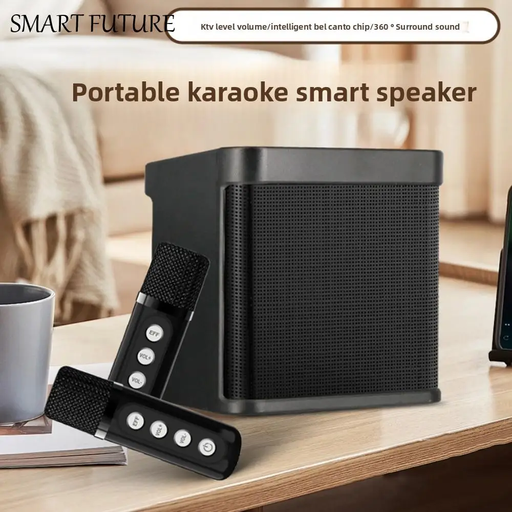 

With 2 Microphones Bluetooth Speaker Set Multifunctional Wireless Wireless Sound Microphone Set Portable Colorful