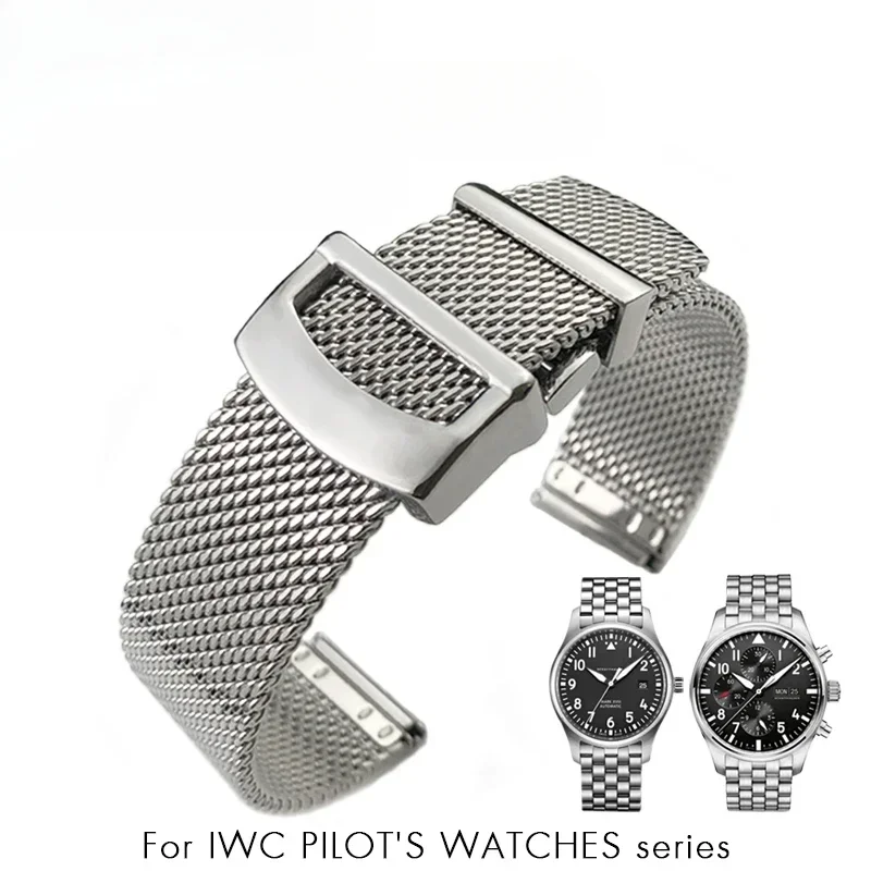 

Ремешок для часов из нержавеющей стали 20 мм 22 мм для 2015-0pilot Mark 18 iw 377714 iw 377717 браслет с ремешком для часов top gun Portofino