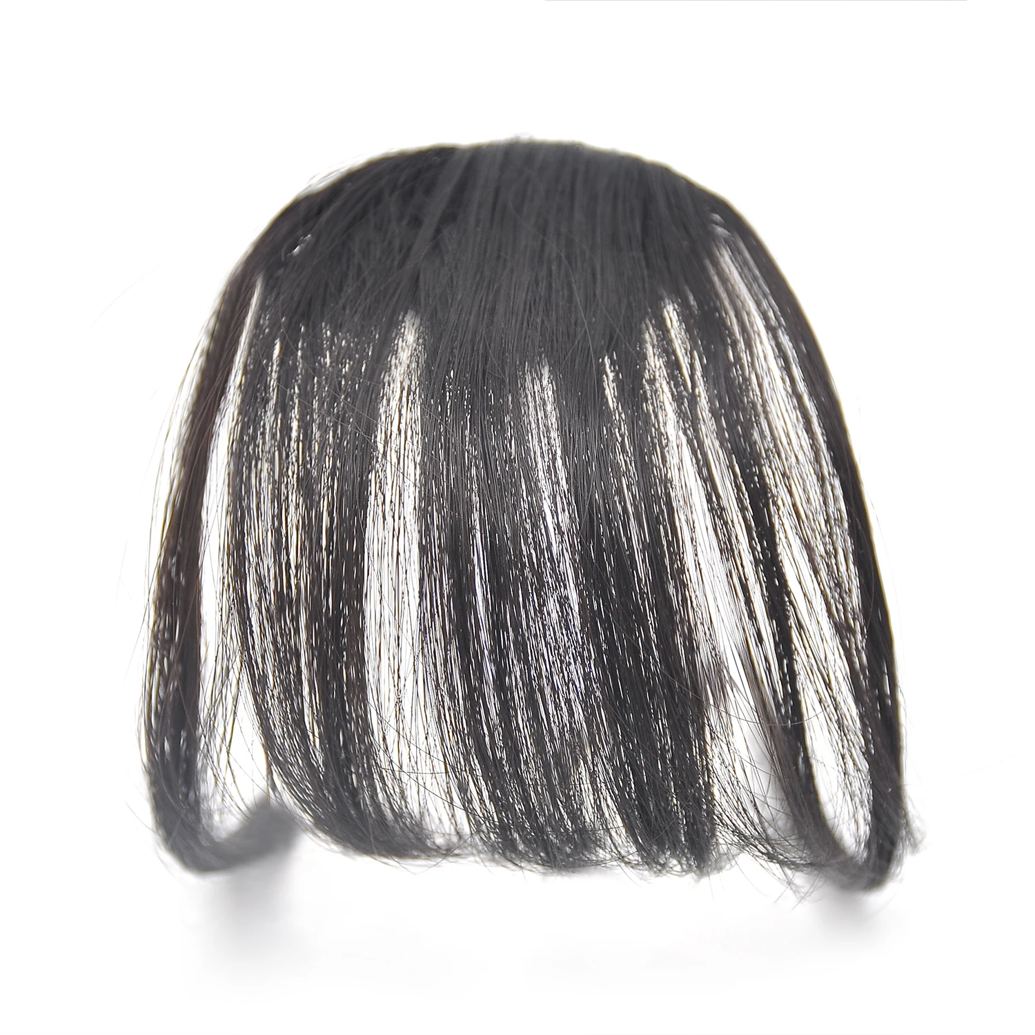 1 Pcs Hair Clip Fringe Air Faux Clip On Fringe Hair Extension Front Neat Bangs Fake Hair Piece