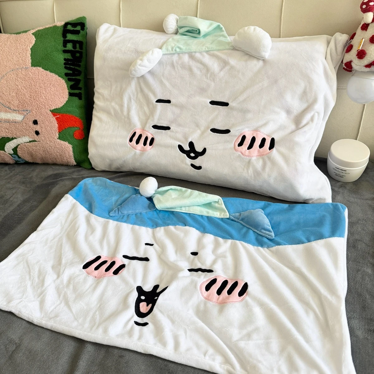 Kawaii Cute Chiikawa Usagi Hachiware Alien Three-dimensional Soft Plush Pillowcase Student Cartoon Anime Sweetness Holiday Gifts