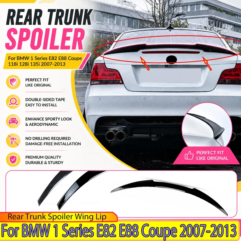 For BMW 1 Series E82 E88 118i 128i 135i Coupe 2007 2008 2009 2010 2011 2012 2013 Rear Trunk Spoiler Wing Body Kit Trim Tuning