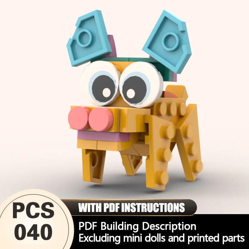 

Creators Animal Series Model MOC Building Bricks Yellow Pig Modular Technology Gifts Holiday Assemble Children Toys Suit
