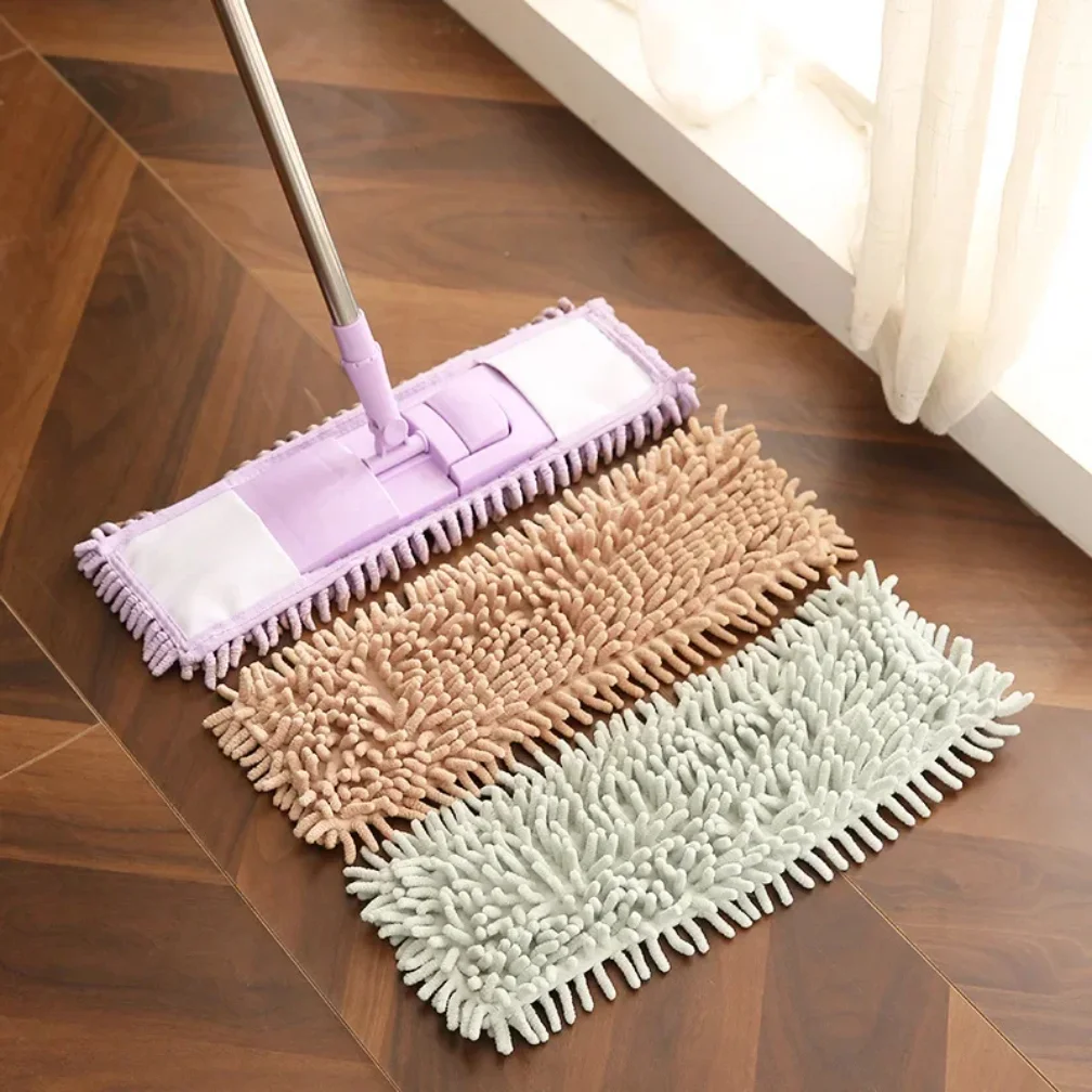 

2PCS Chenille Cleaning Pads Home Household Dust Mop Head Replacement Cloth Easy Replace Dust Mops Drop Shipping 40x10cm