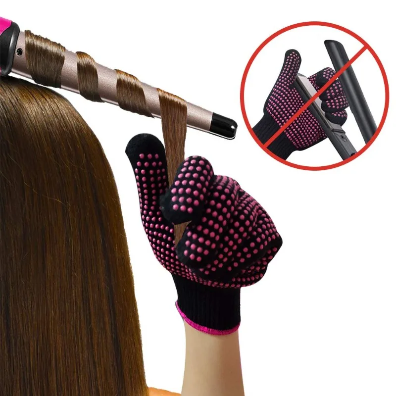 

‌1PCS Heatproof Gloves with Silicone Bumps - Professional Protection for Curling Irons, Flat Irons & Hot Brushes